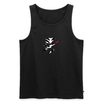 Skelett Skeleton Brust Rippen Horror Kostüm - Männer Premium Bio Tank Top - Schwarz - Vorne - AI Model Male 178 light (178cm)