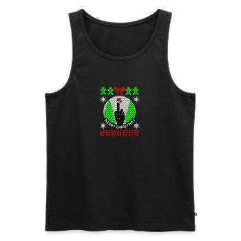 Christmas Ugly Merry Christmas Xmas Gift - Men's Premium Organic Tank Top - black - Front - Michal (187cm)
