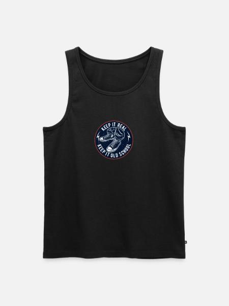 Keep It Oldschool - Men's Premium Organic Tank Top - black