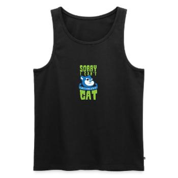 Sorry, ich kann nicht. - Männer Premium Bio Tank Top - Schwarz - Vorne - Michal (187cm)