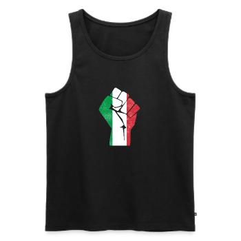 Italien Revolutionäre Faust - Steh an der Seite Italiens - Männer Premium Bio Tank Top - Schwarz - Vorne - Michal (187cm)