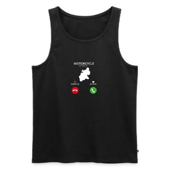 Call Mobile Phone - Men's Premium Organic Tank Top - black - Front - AI Model Male 178 light (178cm)