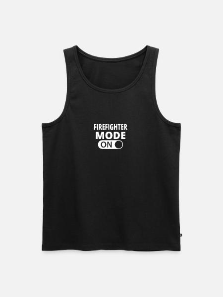 MODE ON FIREFIGHTER - Männer Premium Bio Tank Top - Schwarz