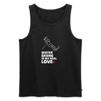 I love water skiing - Men's Premium Organic Tank Top - black - Front - Michal (187cm)