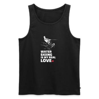 I love water skiing - Men's Premium Organic Tank Top - black - Front - Michal (187cm)