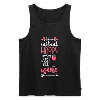 Happy holiday - Men's Premium Organic Tank Top - black - Front - AI Model Male 178 light (178cm)