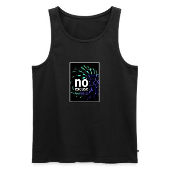 Fibonacci-Araukarie blau - Männer Premium Bio Tank Top - Schwarz - Vorne - Michal (187cm)
