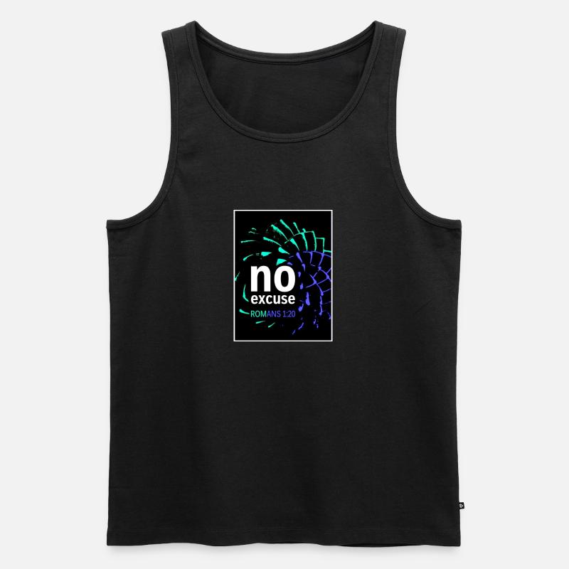 Fibonacci-Araukarie blau - Männer Premium Bio Tank Top - Schwarz