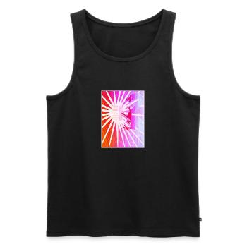 BIBEL - Männer Premium Bio Tank Top - Schwarz - Vorne - Michal (187cm)