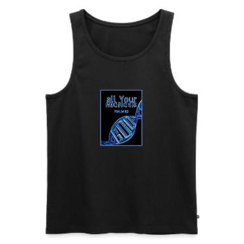 all YOUR wonders DNA - Men's Premium Organic Tank Top - black - Front - AI Model Male 178 light (178cm)