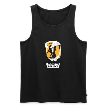 I Want To Believe 001 Skull - Men's Premium Organic Tank Top - black - Front - Michal (187cm)