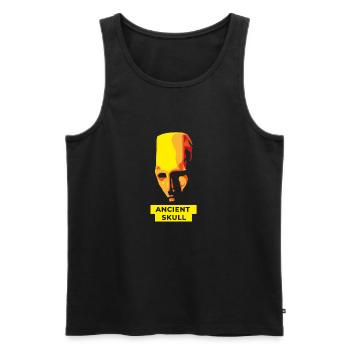Colored Ancient Skull - Men's Premium Organic Tank Top - black - Front - Michal (187cm)