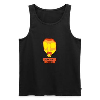 Ancient Alien Colored Skull - Men's Premium Organic Tank Top - black - Front - Michal (187cm)
