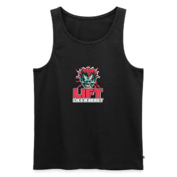 Lift Like A Beast - Men's Premium Organic Tank Top - black - Front - AI Model Male 178 light (178cm)