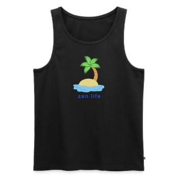 Zen-Leben - Männer Premium Bio Tank Top - Schwarz - Vorne - Michal (187cm)