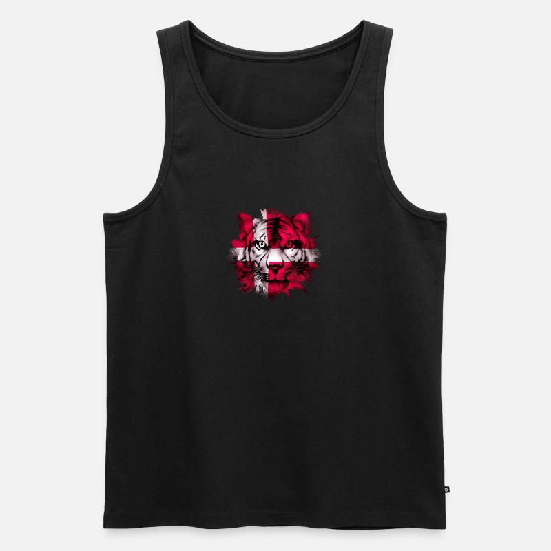Dänemark - Männer Premium Bio Tank Top - Schwarz