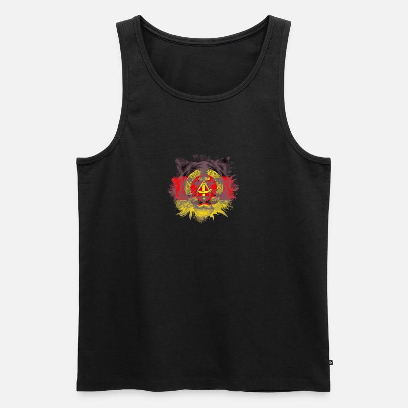 DDR - Männer Premium Bio Tank Top - Schwarz