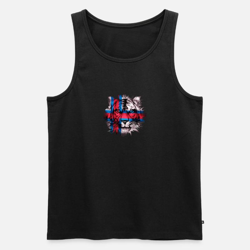 Färöer Inseln - Männer Premium Bio Tank Top - Schwarz