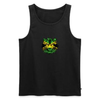 Jamaika - Männer Premium Bio Tank Top - Schwarz - Vorne - Michal (187cm)
