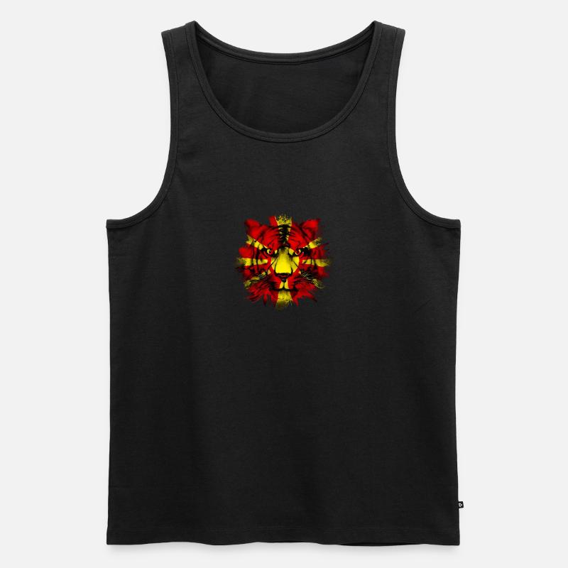 Mazedonien - Männer Premium Bio Tank Top - Schwarz