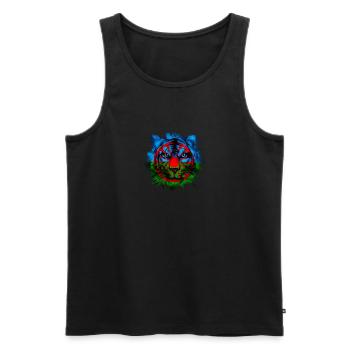 Roma - Men's Premium Organic Tank Top - black - Front - AI Model Male 178 light (178cm)