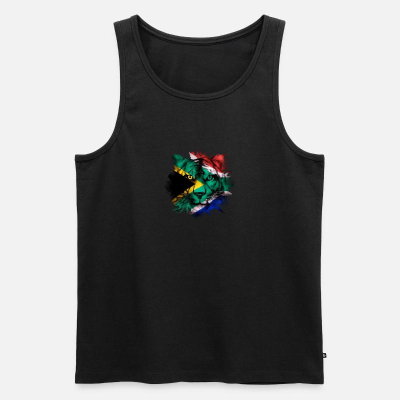 Südafrika - Männer Premium Bio Tank Top - Schwarz