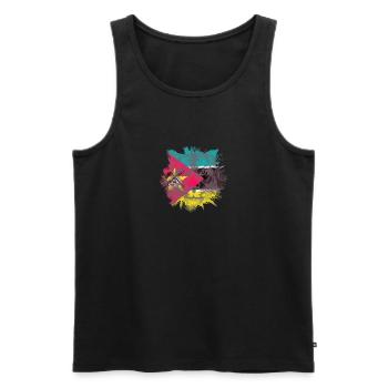 Myanmar - Men's Premium Organic Tank Top - black - Front - AI Model Male 178 light (178cm)