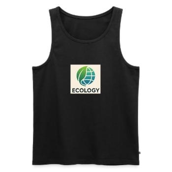 Ecologie1 - Débardeur bio Premium Homme - noir - Devant - Michal (187cm)