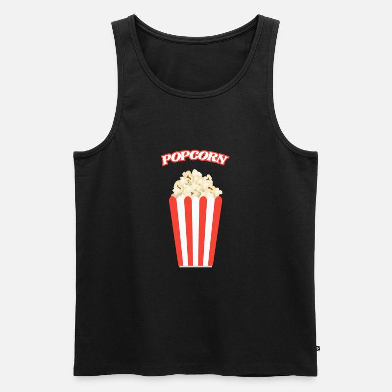Popcorn - Männer Premium Bio Tank Top - Schwarz