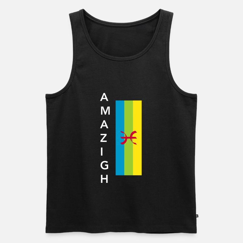 Amazigh - Männer Premium Bio Tank Top - Schwarz