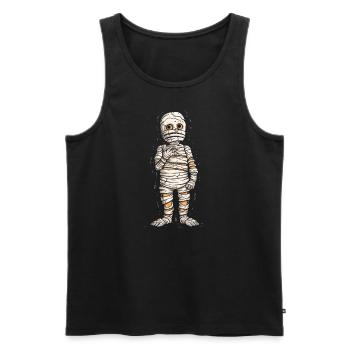 Maman Halloween Monstre Horreur Zombie - Débardeur bio Premium Homme - noir - Devant - Michal (187cm)