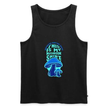 Pilzzitat Nature Wildlife Shiitake - Männer Premium Bio Tank Top - Schwarz - Vorne - Michal (187cm)