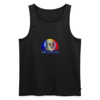 Andorra - Men's Premium Organic Tank Top - black - Front - AI Model Male 178 light (178cm)