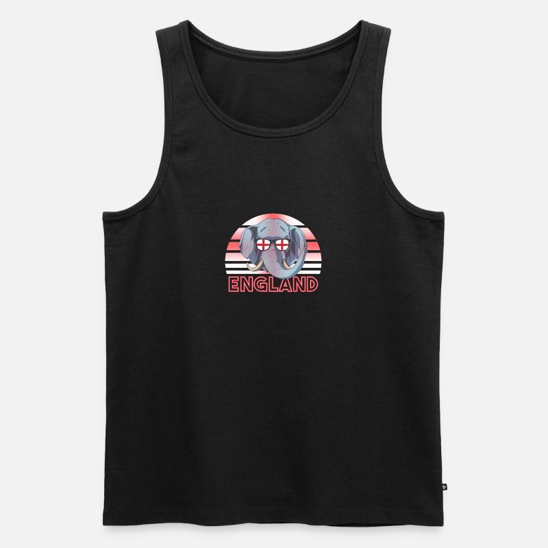 England - Männer Premium Bio Tank Top - Schwarz
