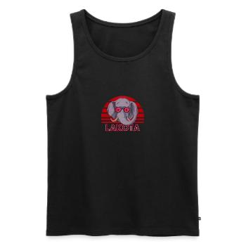 Lakota - Men's Premium Organic Tank Top - black - Front - Michal (187cm)