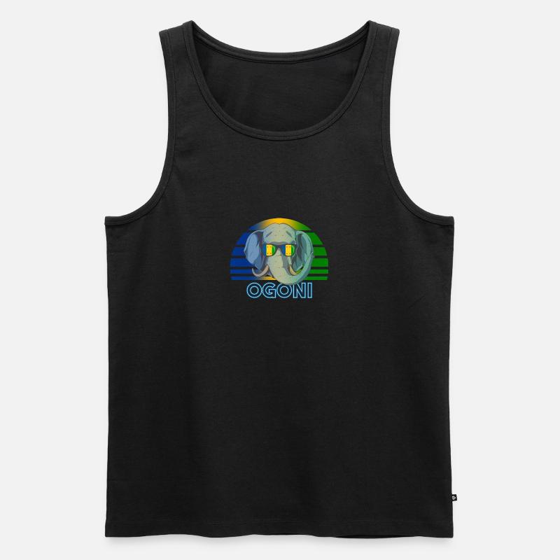 Ogoni - Männer Premium Bio Tank Top - Schwarz