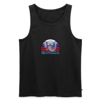 Slowakei - Männer Premium Bio Tank Top - Schwarz - Vorne - AI Model Male 178 light (178cm)