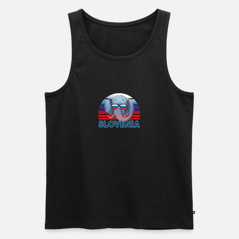 Slowenien - Männer Premium Bio Tank Top - Schwarz