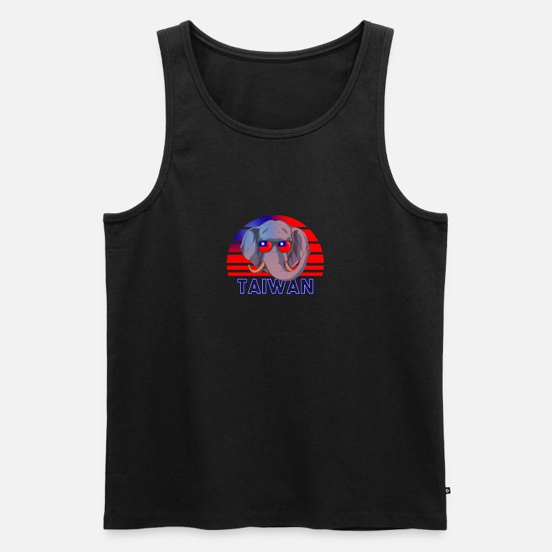 Taiwan - Männer Premium Bio Tank Top - Schwarz