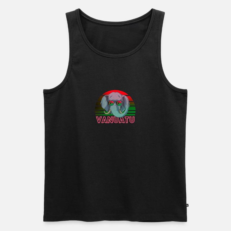 Vanuatu - Männer Premium Bio Tank Top - Schwarz