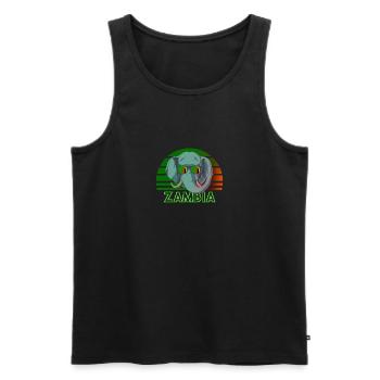 Sambia - Männer Premium Bio Tank Top - Schwarz - Vorne - AI Model Male 178 light (178cm)
