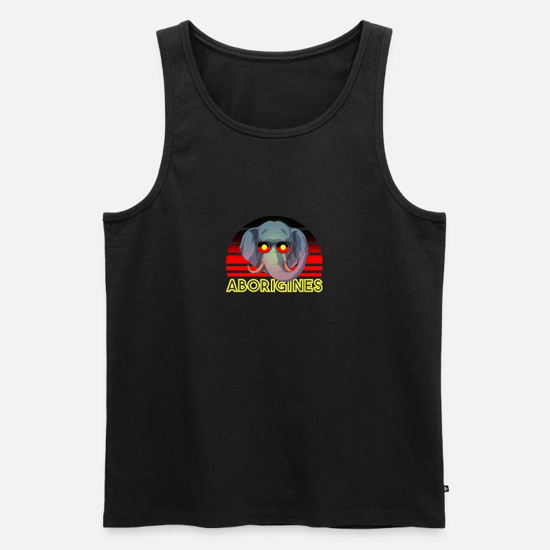 Aborigines - Männer Premium Bio Tank Top - Schwarz