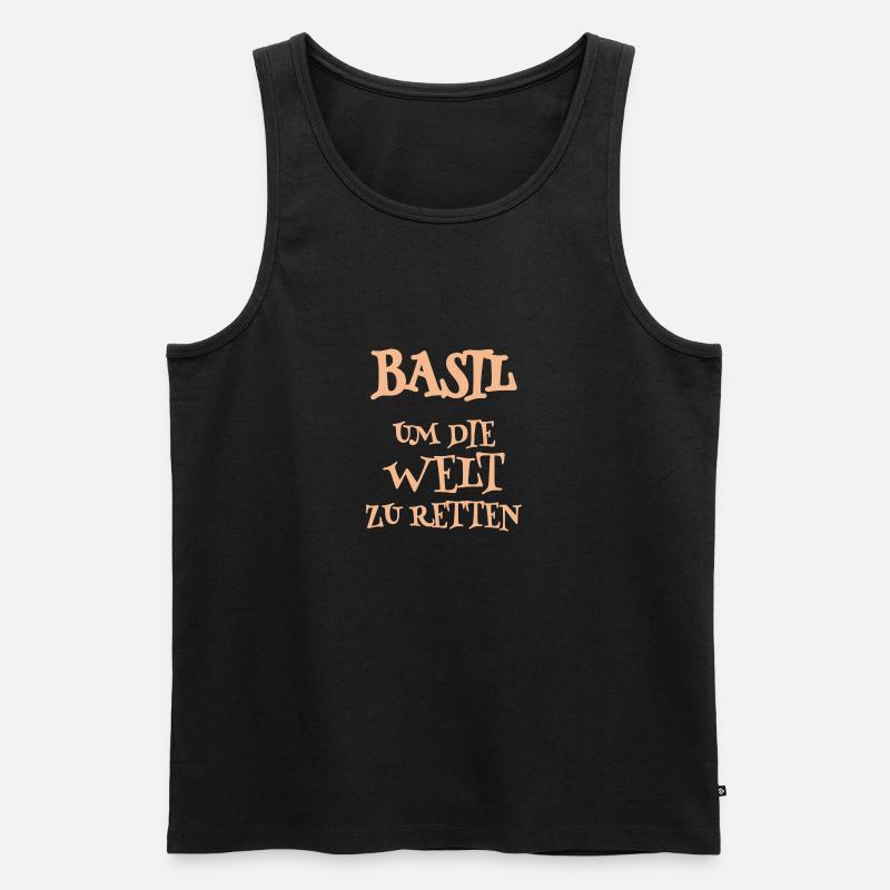 Held Basil - Männer Premium Bio Tank Top - Schwarz