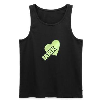 Geschenk für Jarik - Männer Premium Bio Tank Top - Schwarz - Vorne - Michal (187cm)