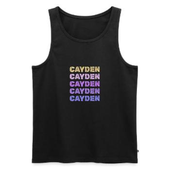 CaydenCayden - Débardeur bio Premium Homme - noir - Devant - AI Model Male 178 light (178cm)