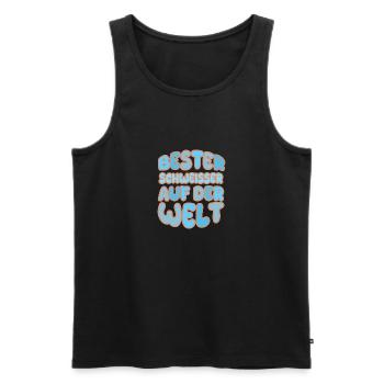 Welders - Men's Premium Organic Tank Top - black - Front - Michal (187cm)