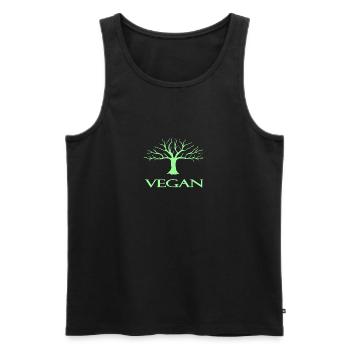 vegan - Débardeur bio Premium Homme - noir - Devant - Michal (187cm)
