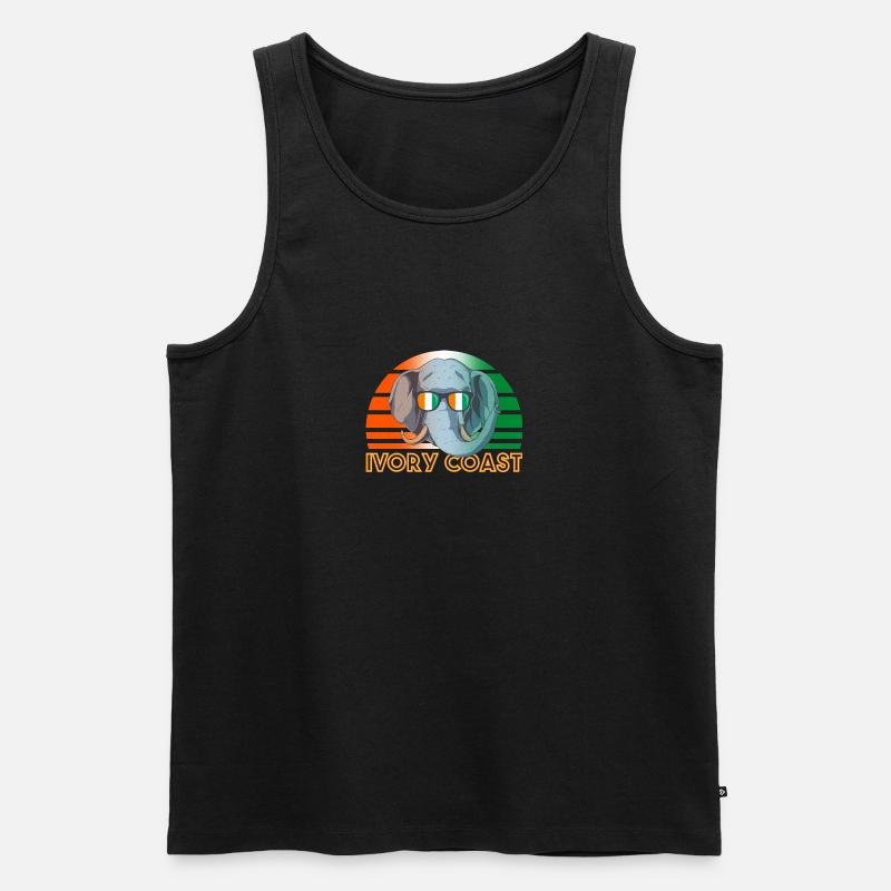 Elfenbeinküste - Männer Premium Bio Tank Top - Schwarz