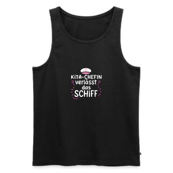 Kita Abschiedsgeschenk Kinder: Abgänger Schulkind - Männer Premium Bio Tank Top - Schwarz - Vorne - Michal (187cm)