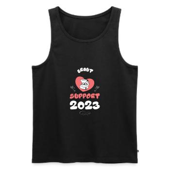 Braut Support 2023 Hochzeit Herz - Männer Premium Bio Tank Top - Schwarz - Vorne - Michal (187cm)